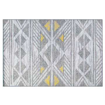 KARGI Szürke sárga geometrikus mintás szőnyeg 160x230 cm