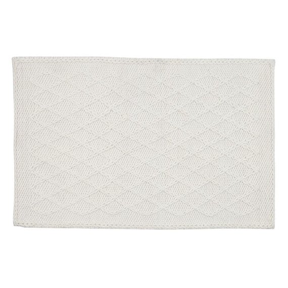 ERZIN Fehér gyapjúszőnyeg 60 x 90 cm 6347 B