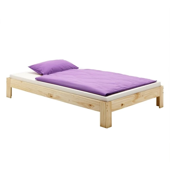 THOMAS 140 x 200 fenyő francia futon ágykeret (natúr lakk) 72820
