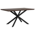 Kép 1/8 - SPECTRA sötét fa színű étkezőasztal fekete lábazattal 140 x 80 cm 13433 B