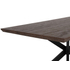 Kép 5/8 - SPECTRA sötét fa színű étkezőasztal fekete lábazattal 140 x 80 cm 13433 B