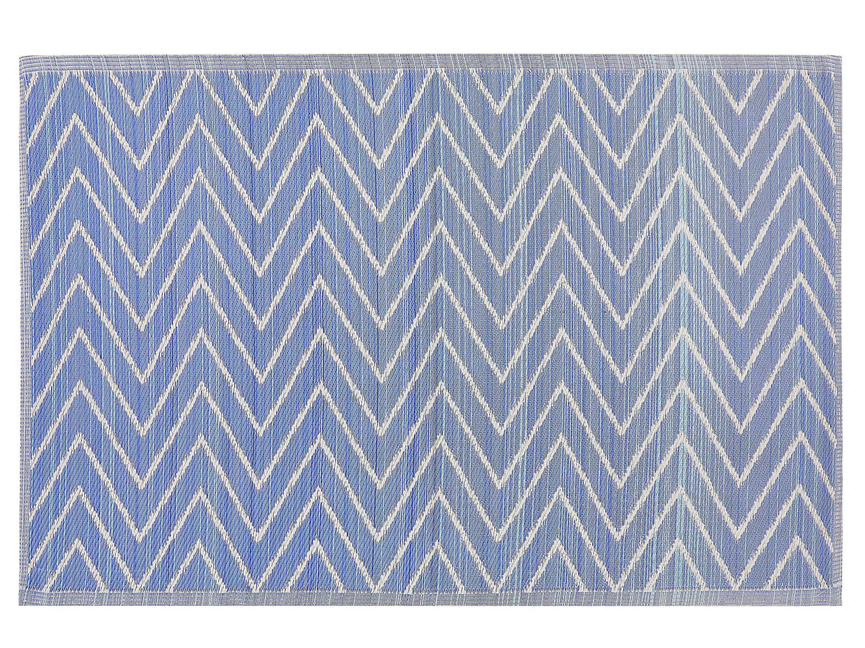  BALOTRA kék-fehér mintás kültéri szőnyeg 120 x 180 cm 21170 B