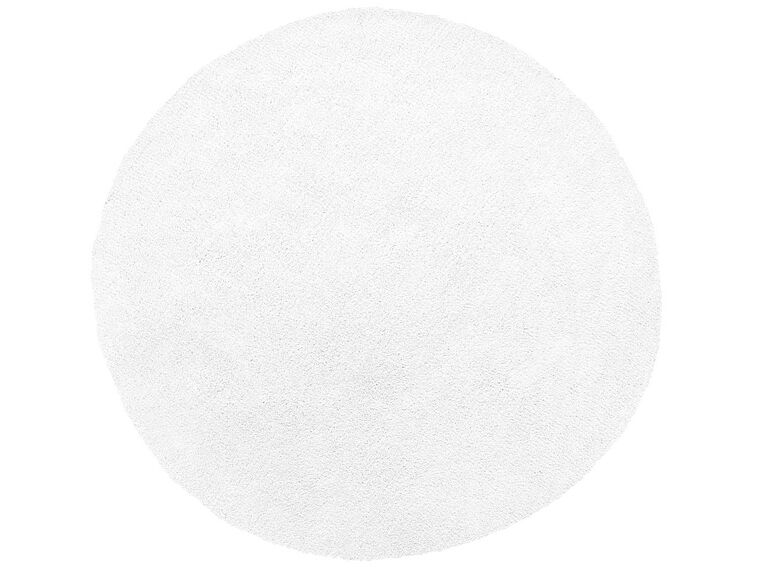 DEMRE kerek fehér shaggy szőnyeg 140 cm 1761 B